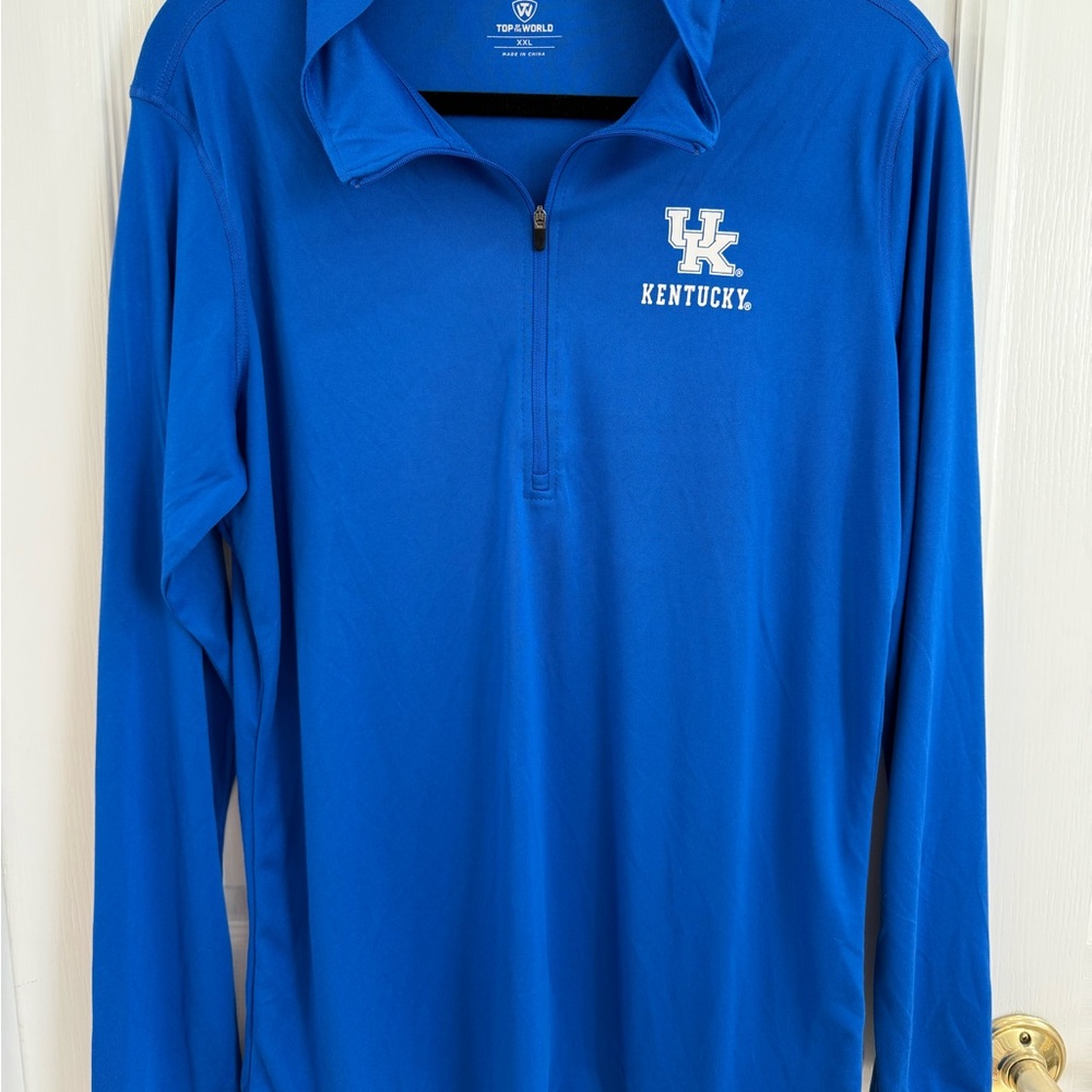Top Of The World Pullover Women's XXL Blue Kentucky Wildcats 1/4 Zip Shirt NCAA